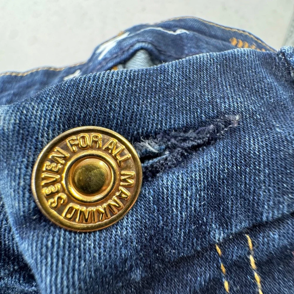 7 For All Mankind Kimmie Bootcut Jeans Womens 28 Dark Mid Rise Stretch Denim